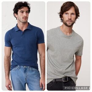 $110 Banana Republic Standard Fit polo and Supima Cotton Authentic Tee M